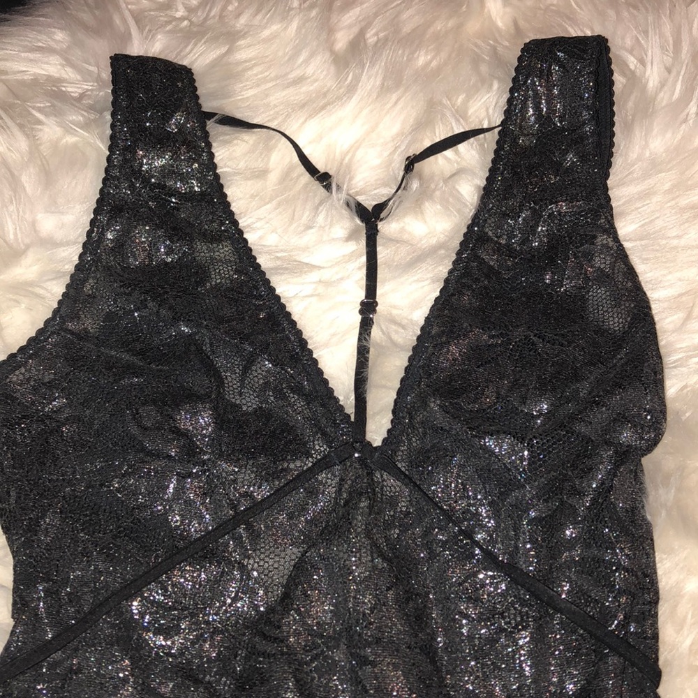Victoria’s Secret shear sparkle lace bodysuit - Picture 2 of 6